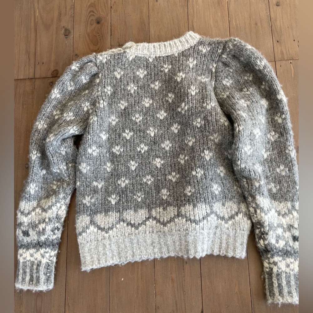 Loveshackfancy Rosie alpaca grey love heart sweater - Picture 6 of 8